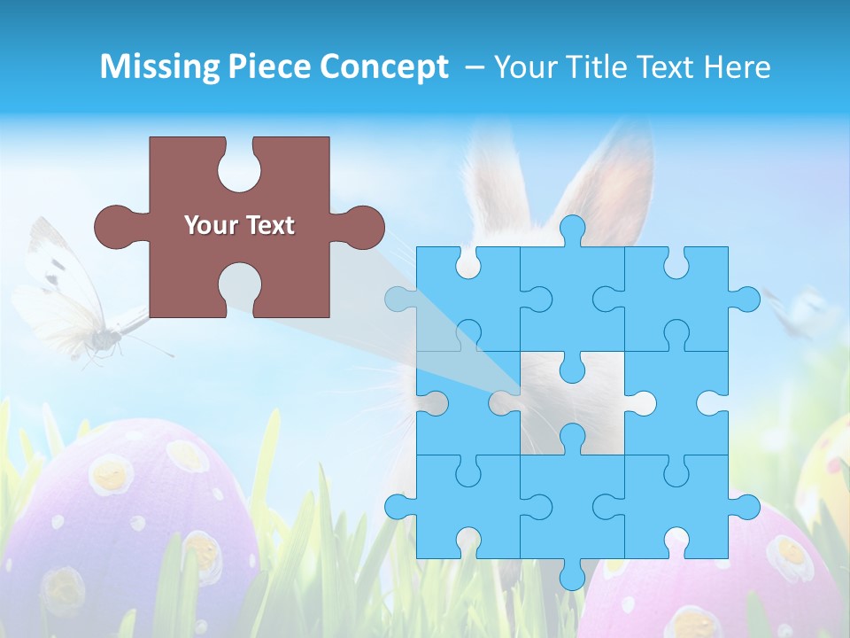 Lawn Holiday Blue PowerPoint Template