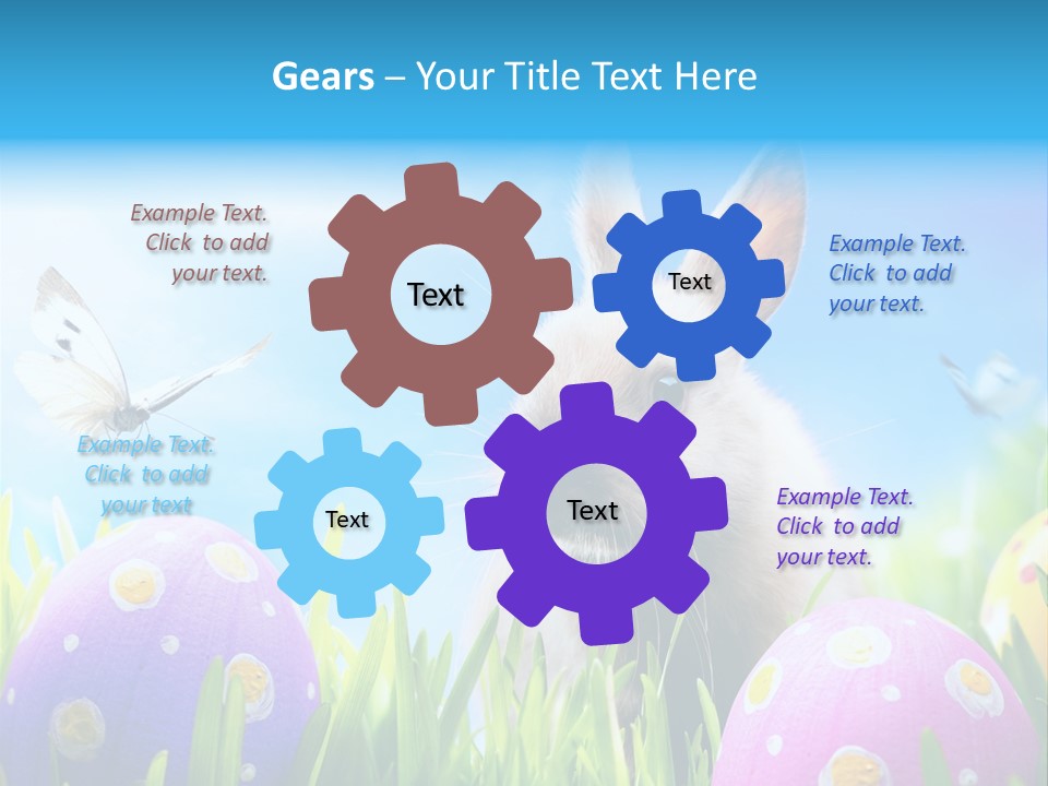 Lawn Holiday Blue PowerPoint Template