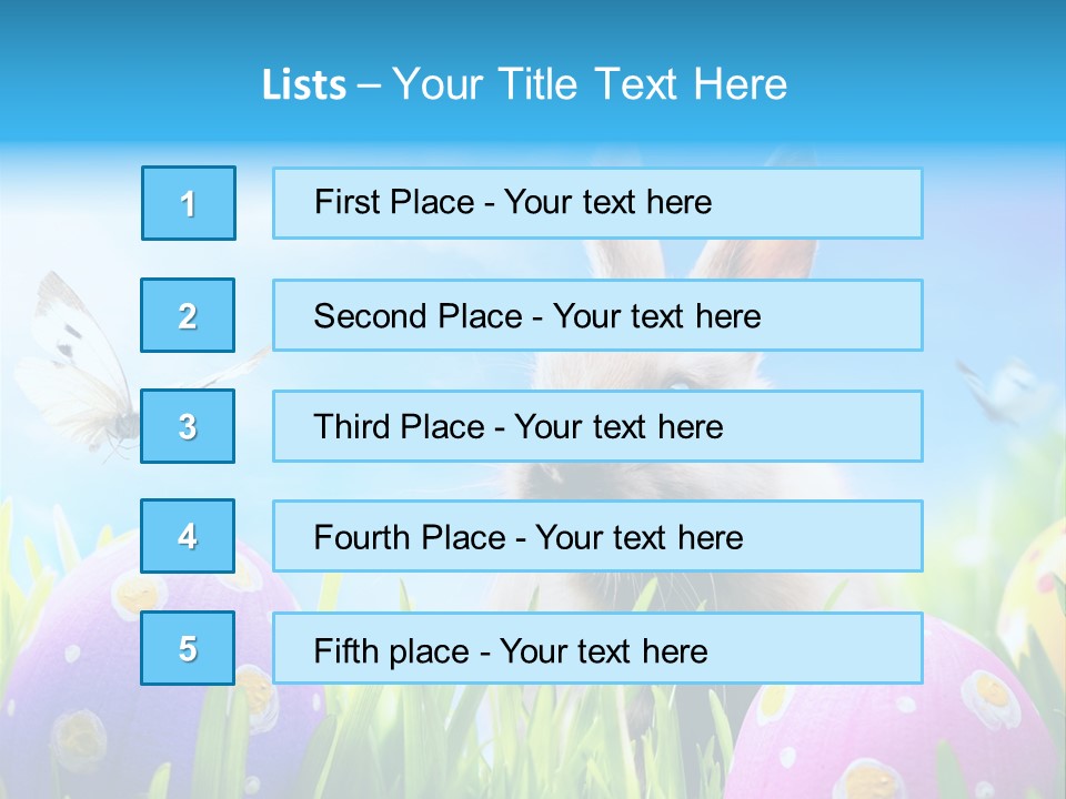 Lawn Holiday Blue PowerPoint Template
