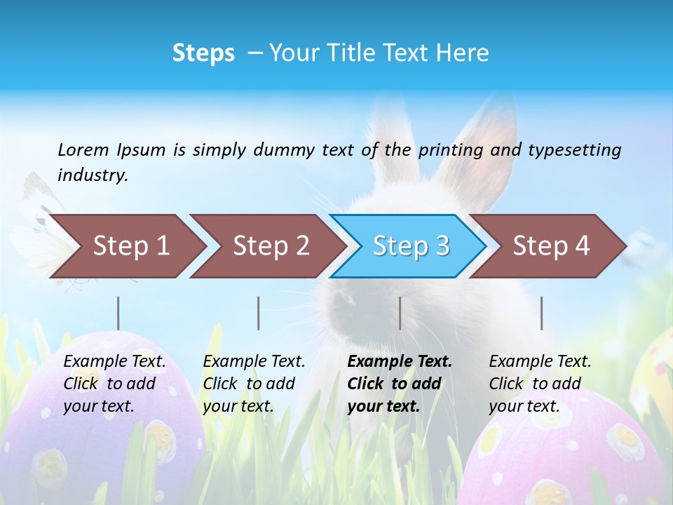 Lawn Holiday Blue PowerPoint Template