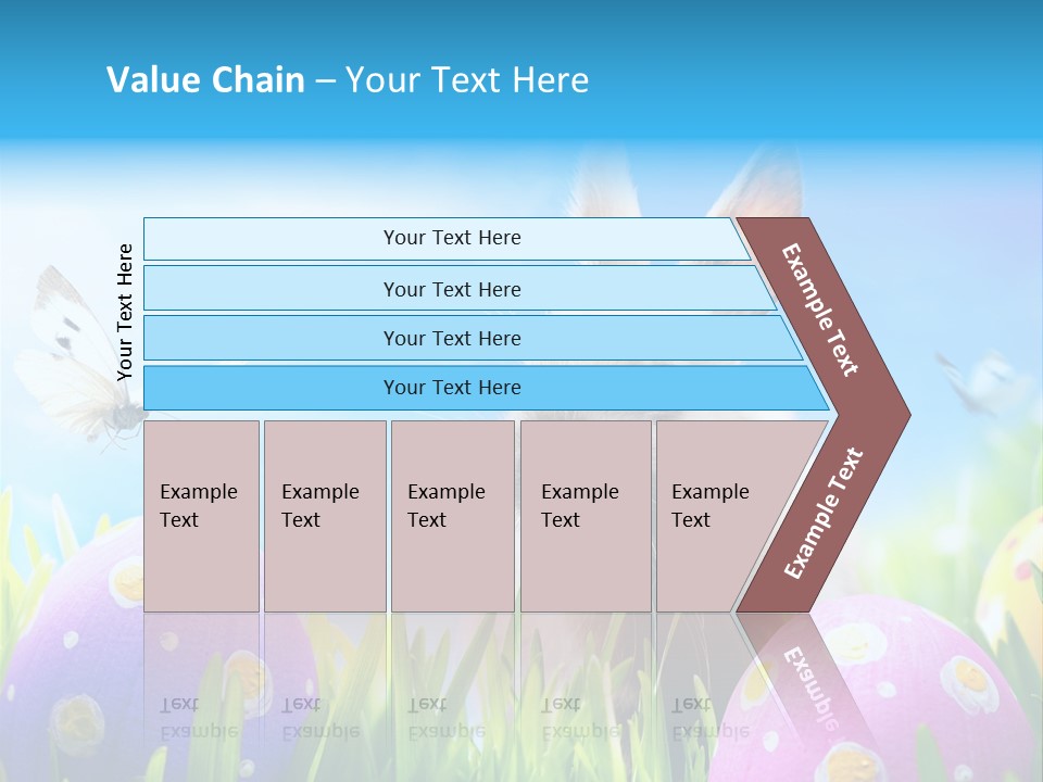 Lawn Holiday Blue PowerPoint Template