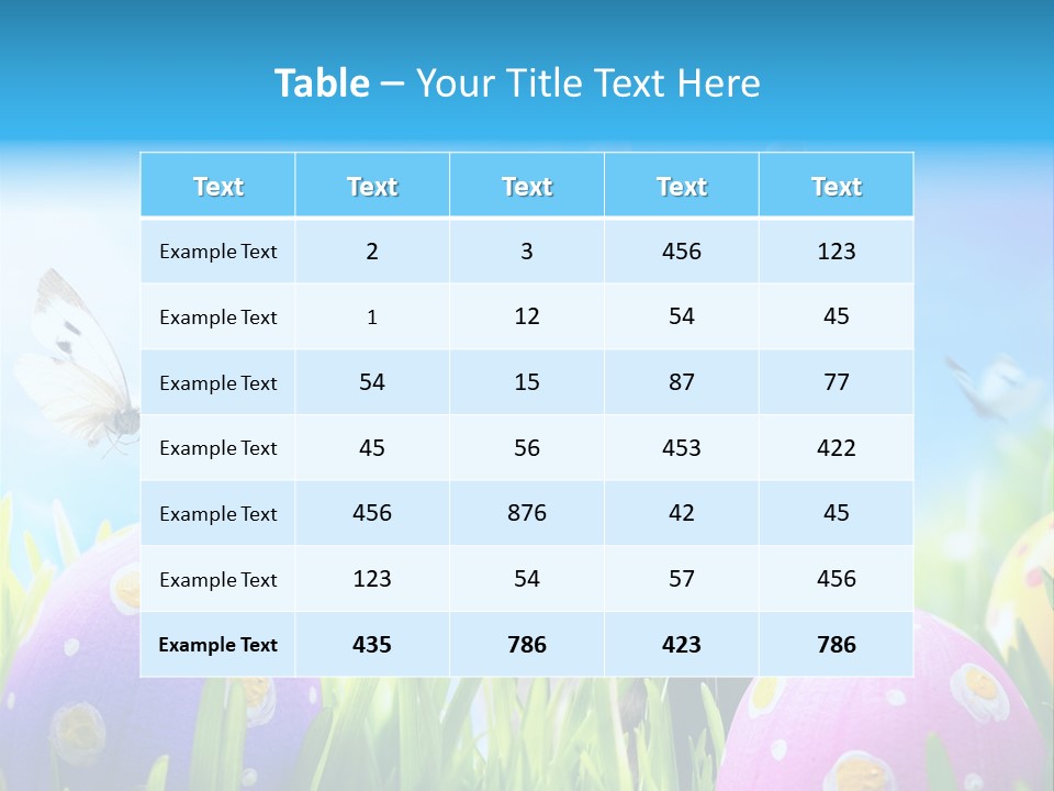 Lawn Holiday Blue PowerPoint Template