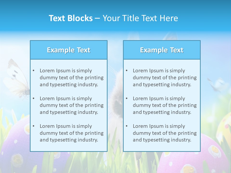 Lawn Holiday Blue PowerPoint Template