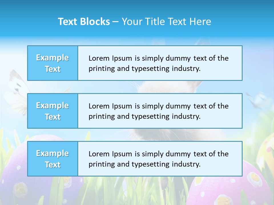 Lawn Holiday Blue PowerPoint Template