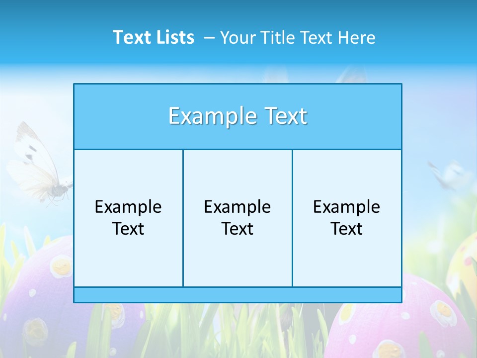 Lawn Holiday Blue PowerPoint Template