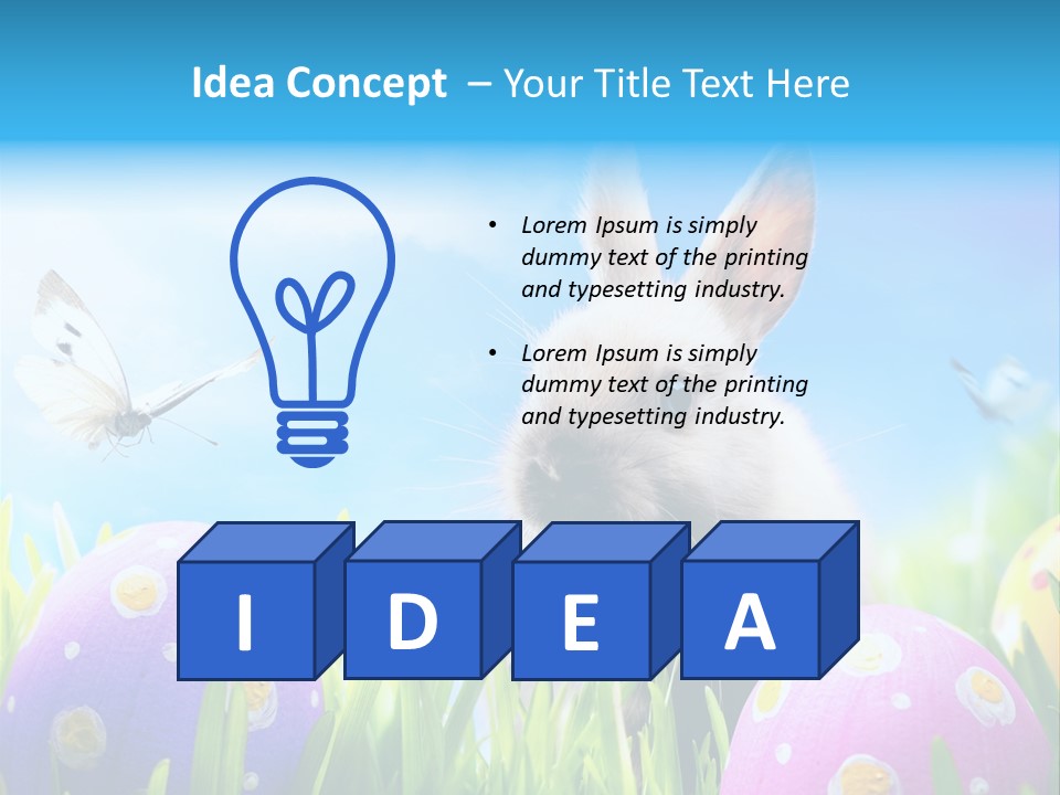 Lawn Holiday Blue PowerPoint Template