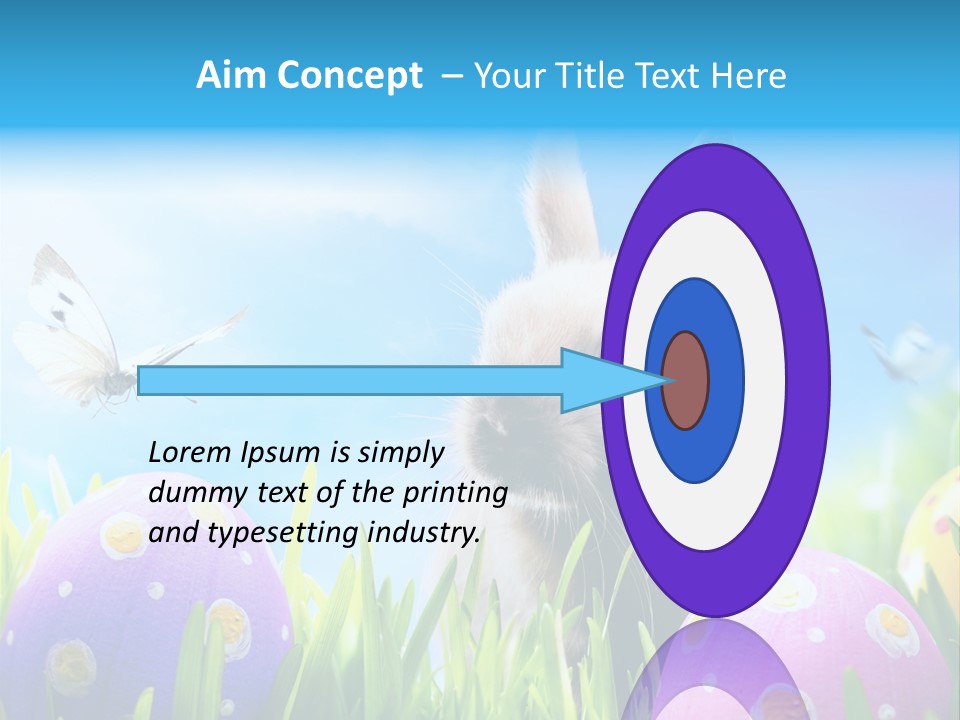 Lawn Holiday Blue PowerPoint Template