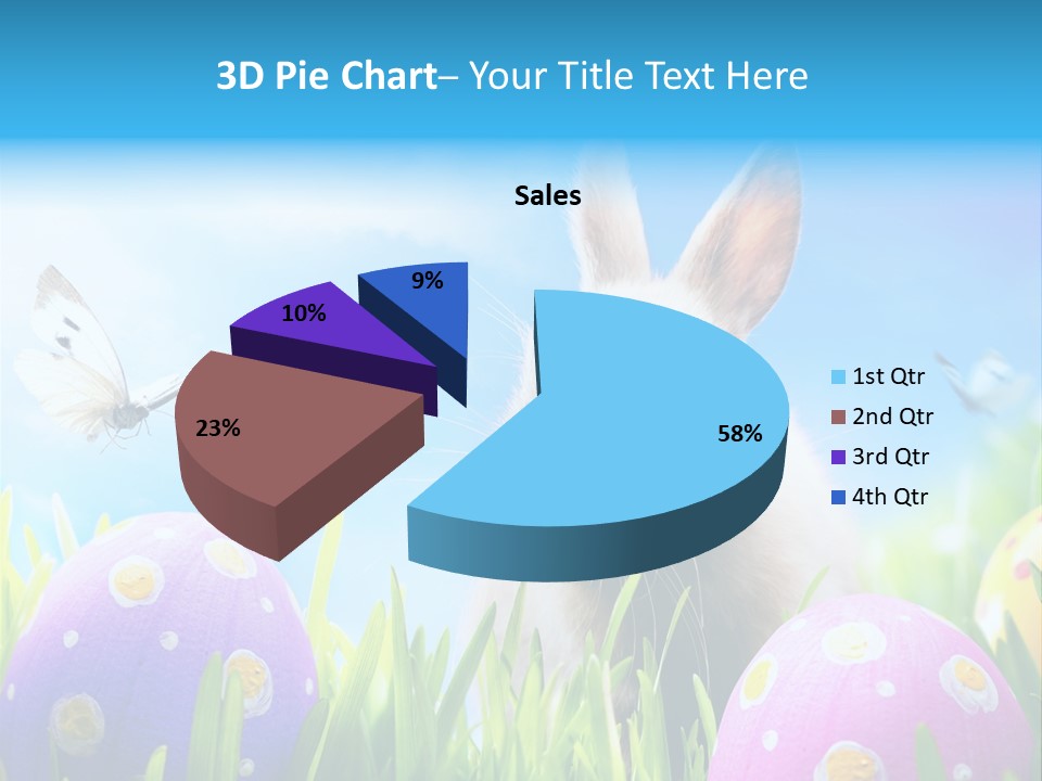 Lawn Holiday Blue PowerPoint Template