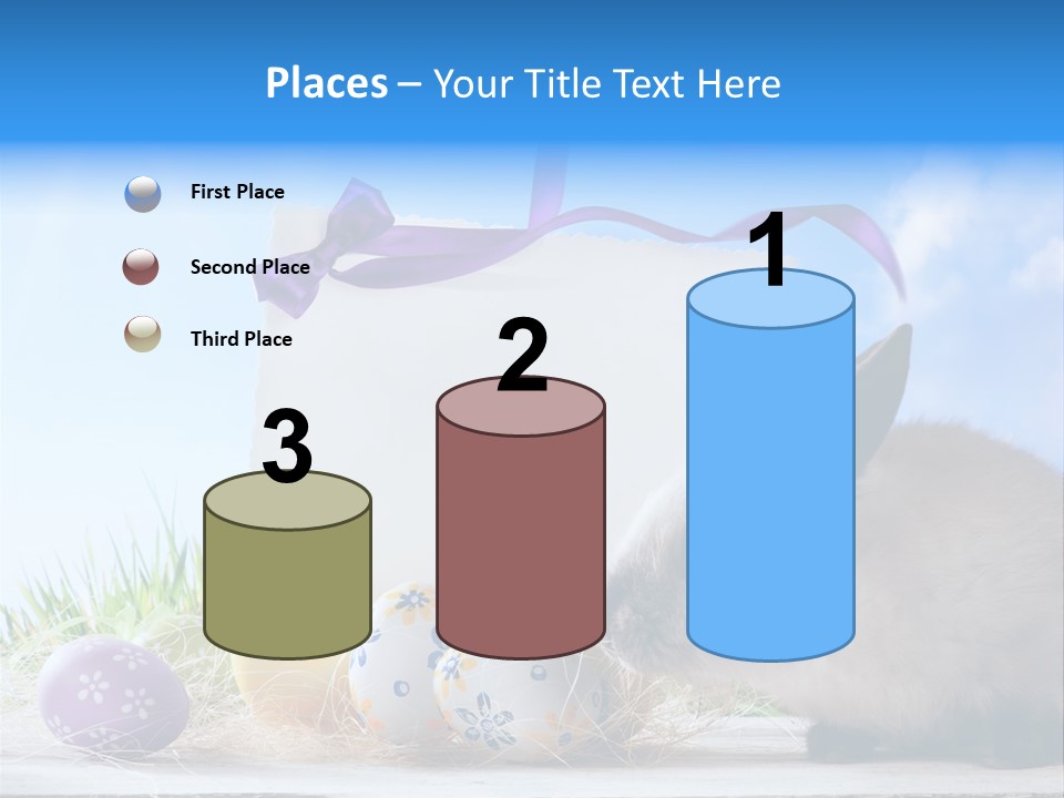 Happy Easter Card Grass PowerPoint Template