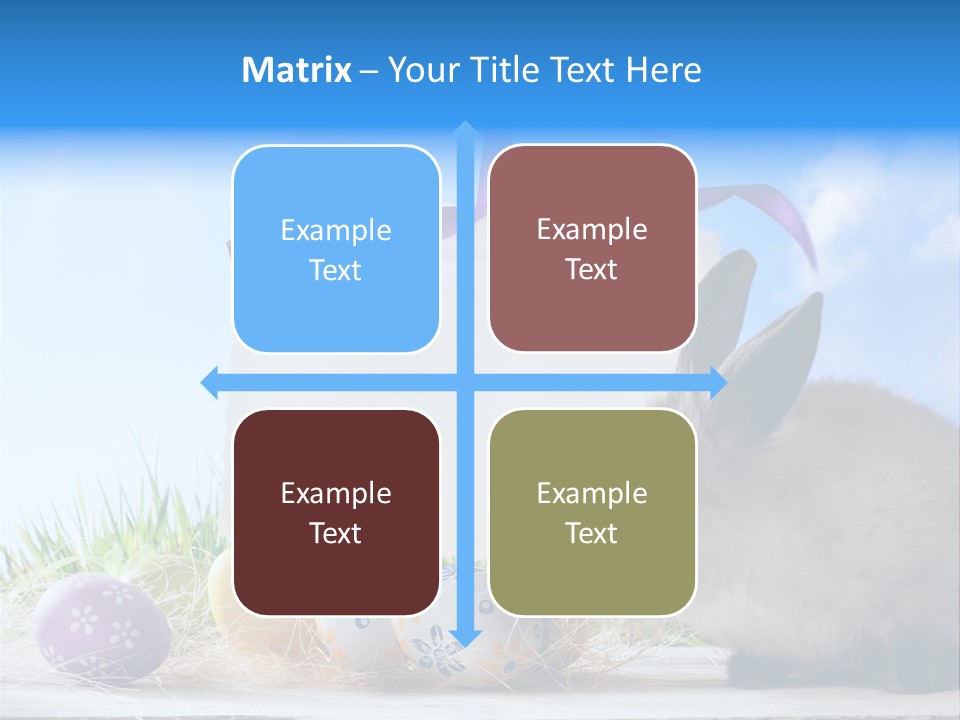Happy Easter Card Grass PowerPoint Template