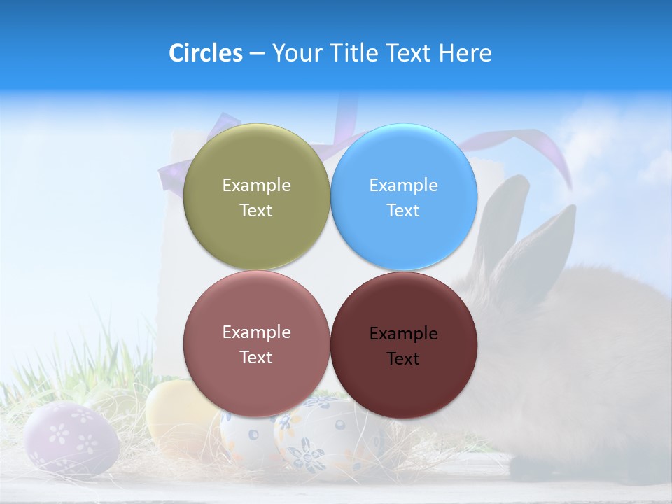 Happy Easter Card Grass PowerPoint Template