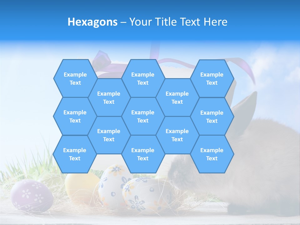 Happy Easter Card Grass PowerPoint Template