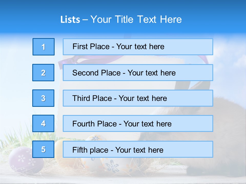 Happy Easter Card Grass PowerPoint Template