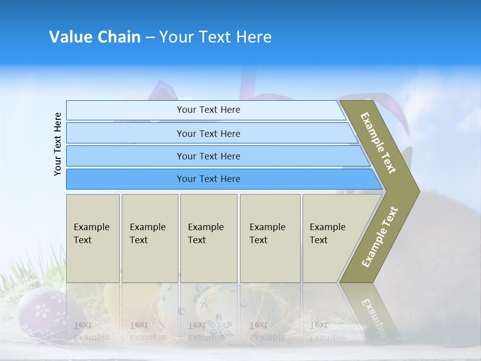 Happy Easter Card Grass PowerPoint Template