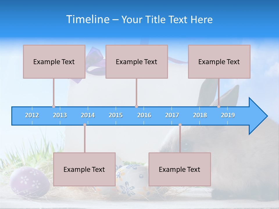 Happy Easter Card Grass PowerPoint Template