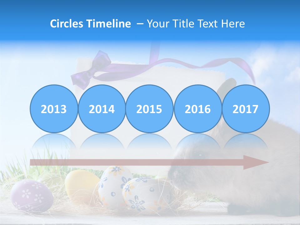 Happy Easter Card Grass PowerPoint Template