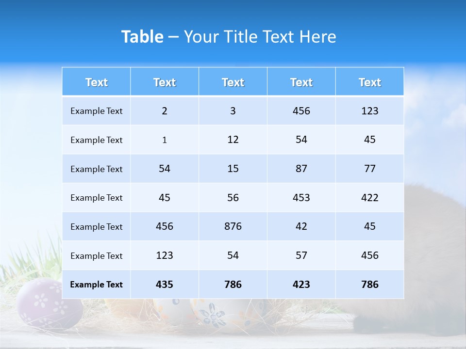 Happy Easter Card Grass PowerPoint Template