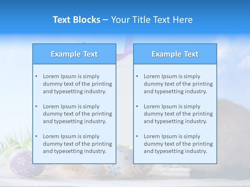 Happy Easter Card Grass PowerPoint Template