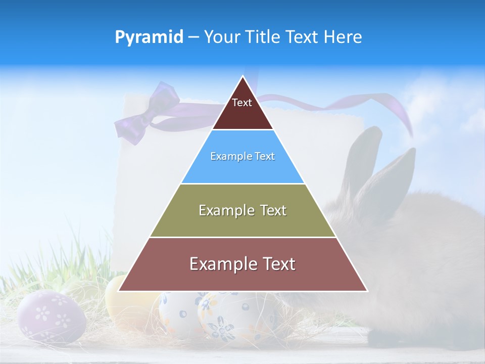 Happy Easter Card Grass PowerPoint Template