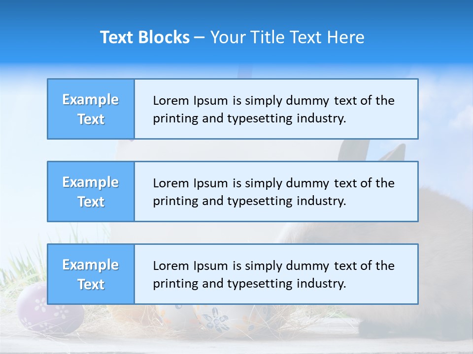 Happy Easter Card Grass PowerPoint Template