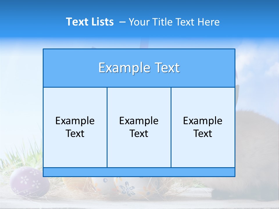 Happy Easter Card Grass PowerPoint Template