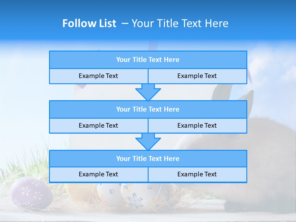 Happy Easter Card Grass PowerPoint Template