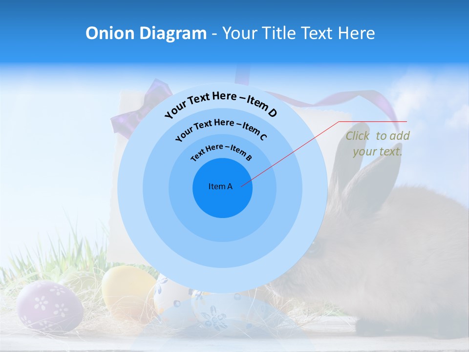 Happy Easter Card Grass PowerPoint Template