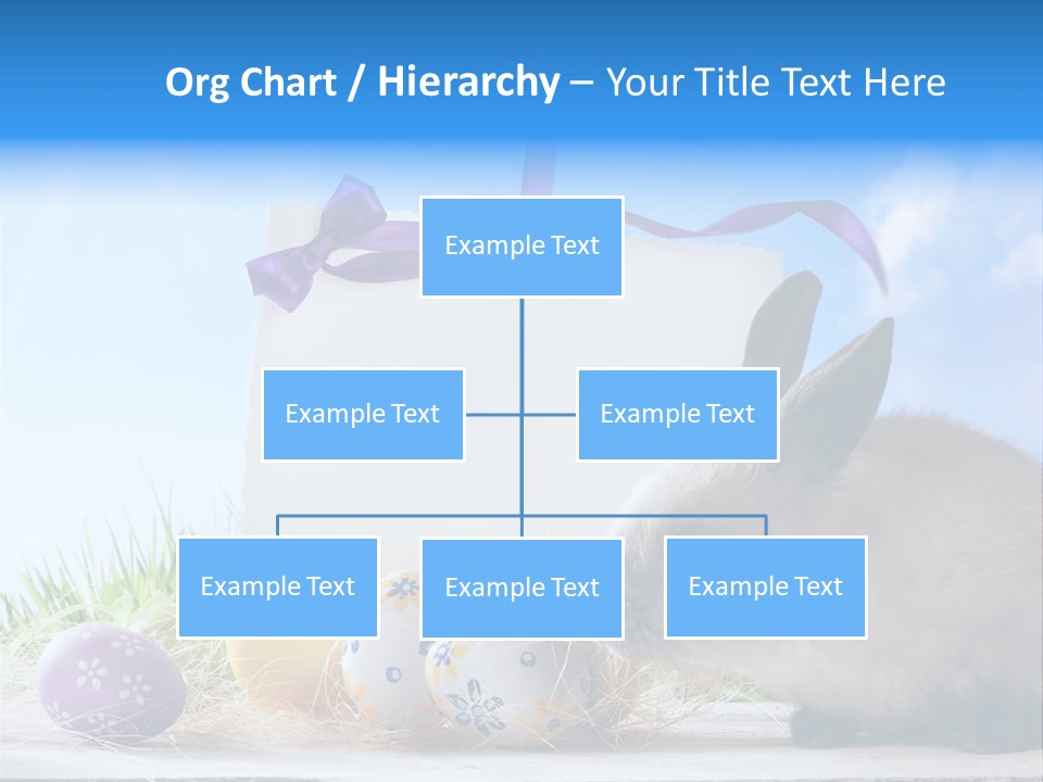 Happy Easter Card Grass PowerPoint Template