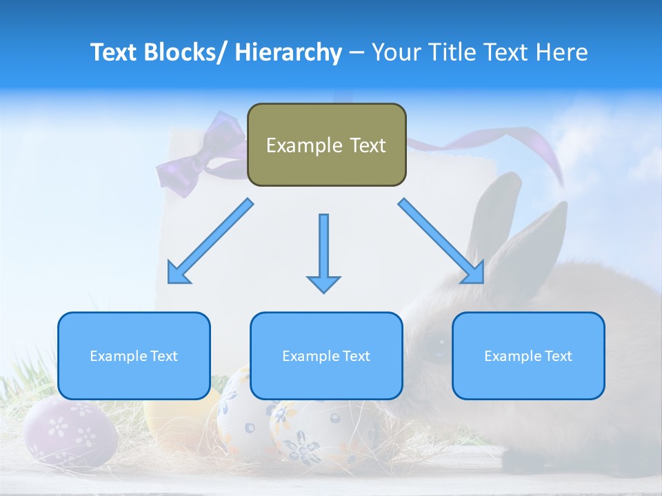 Happy Easter Card Grass PowerPoint Template