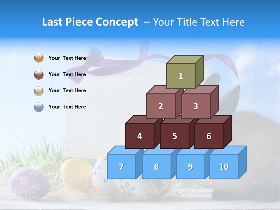 Happy Easter Card Grass PowerPoint Template