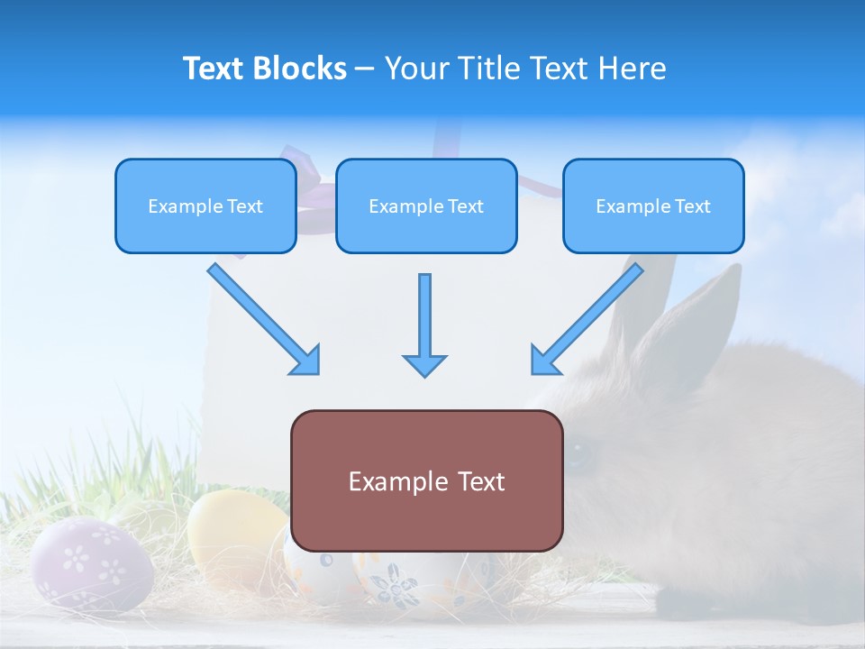 Happy Easter Card Grass PowerPoint Template