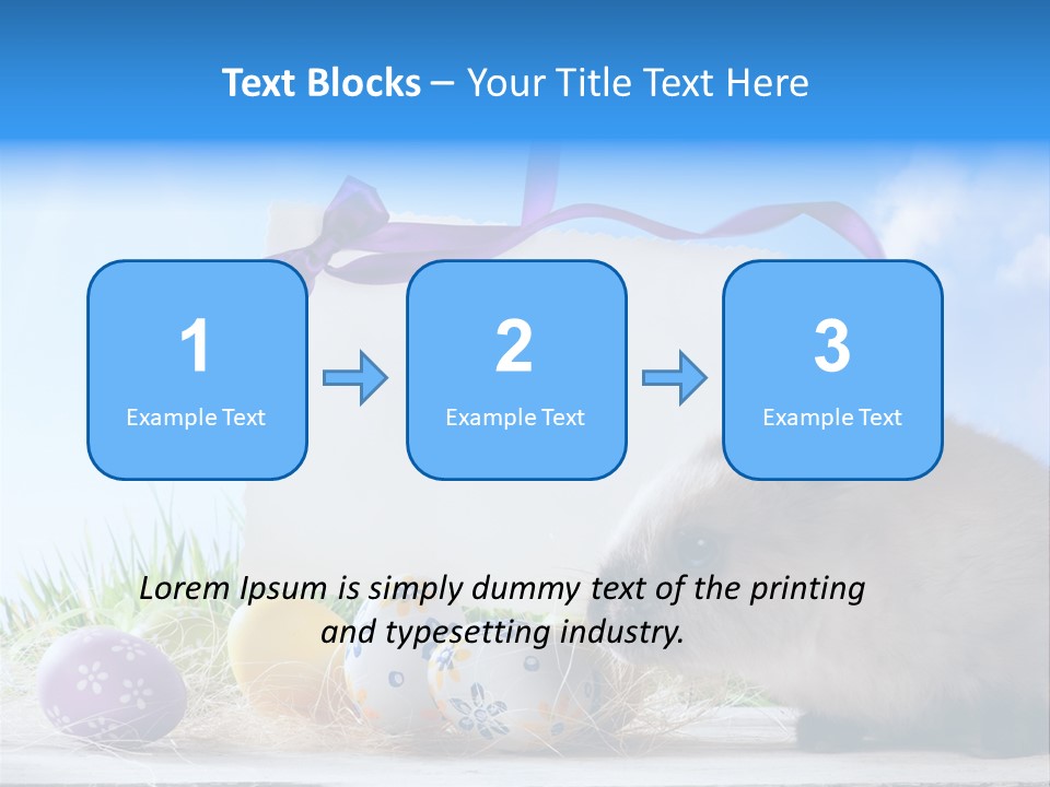 Happy Easter Card Grass PowerPoint Template