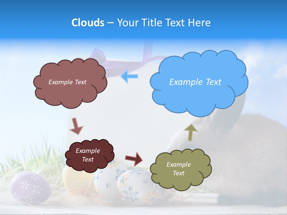 Happy Easter Card Grass PowerPoint Template