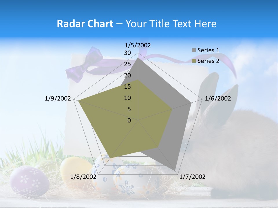 Happy Easter Card Grass PowerPoint Template