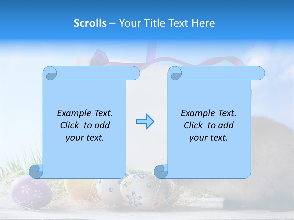 Happy Easter Card Grass PowerPoint Template