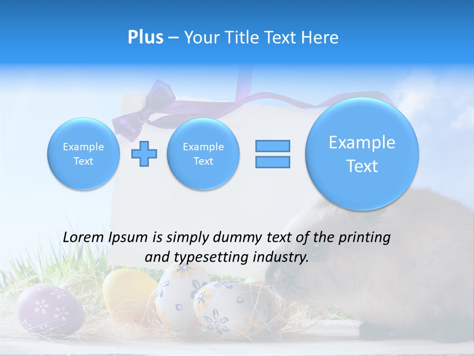 Happy Easter Card Grass PowerPoint Template