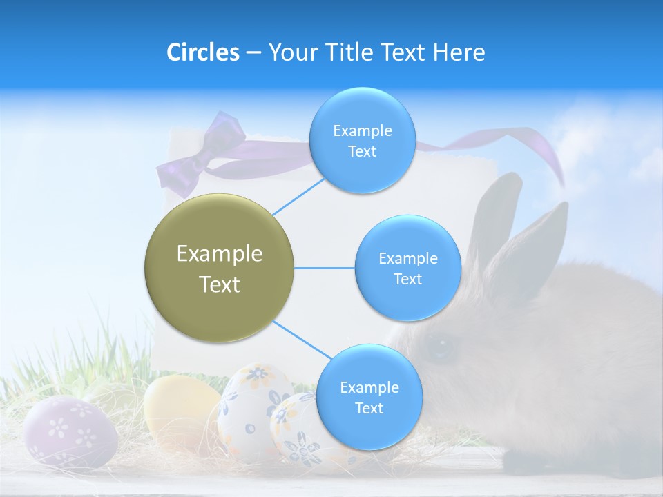 Happy Easter Card Grass PowerPoint Template
