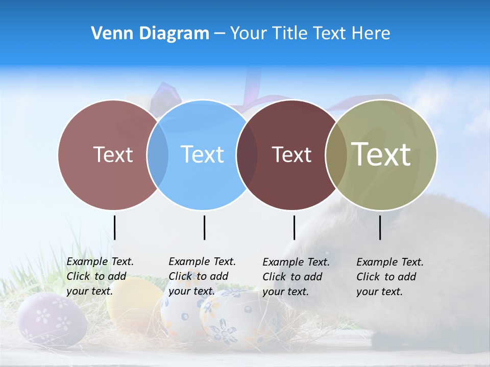 Happy Easter Card Grass PowerPoint Template