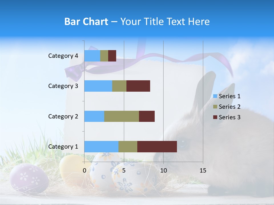 Happy Easter Card Grass PowerPoint Template