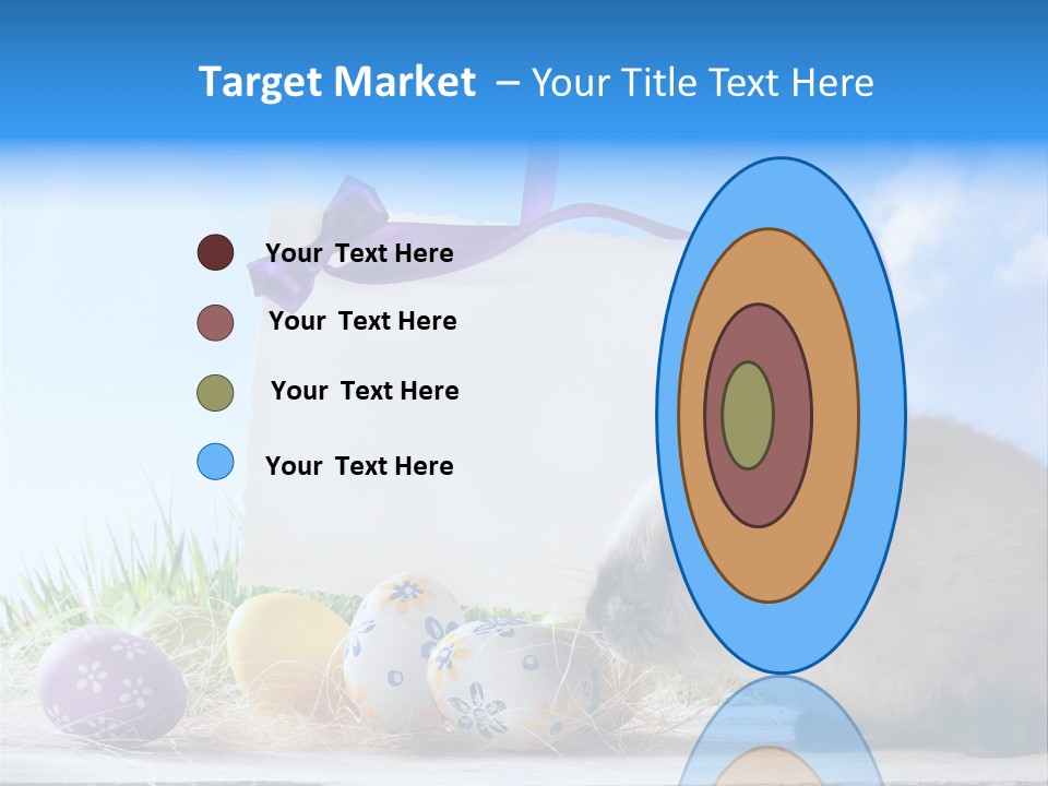 Happy Easter Card Grass PowerPoint Template