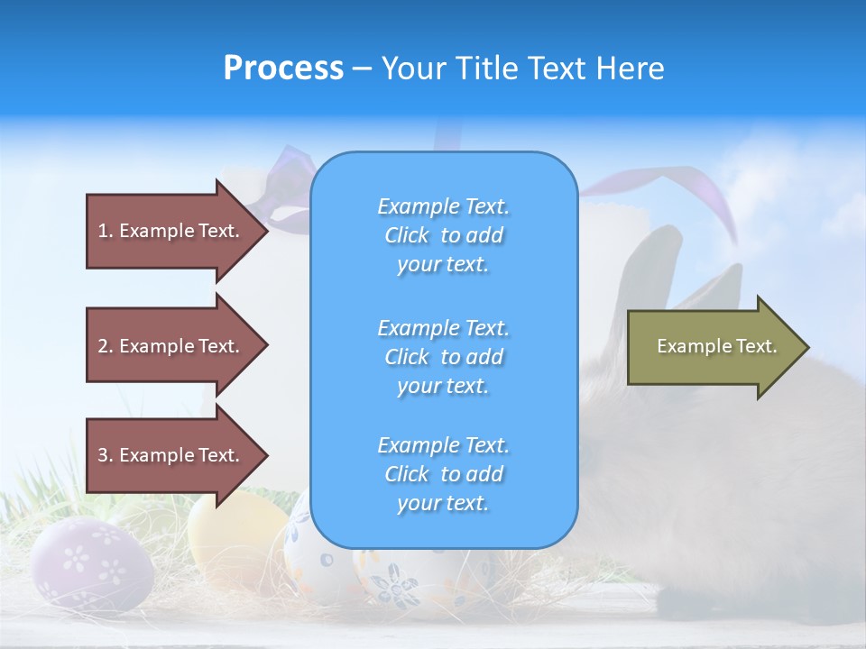 Happy Easter Card Grass PowerPoint Template