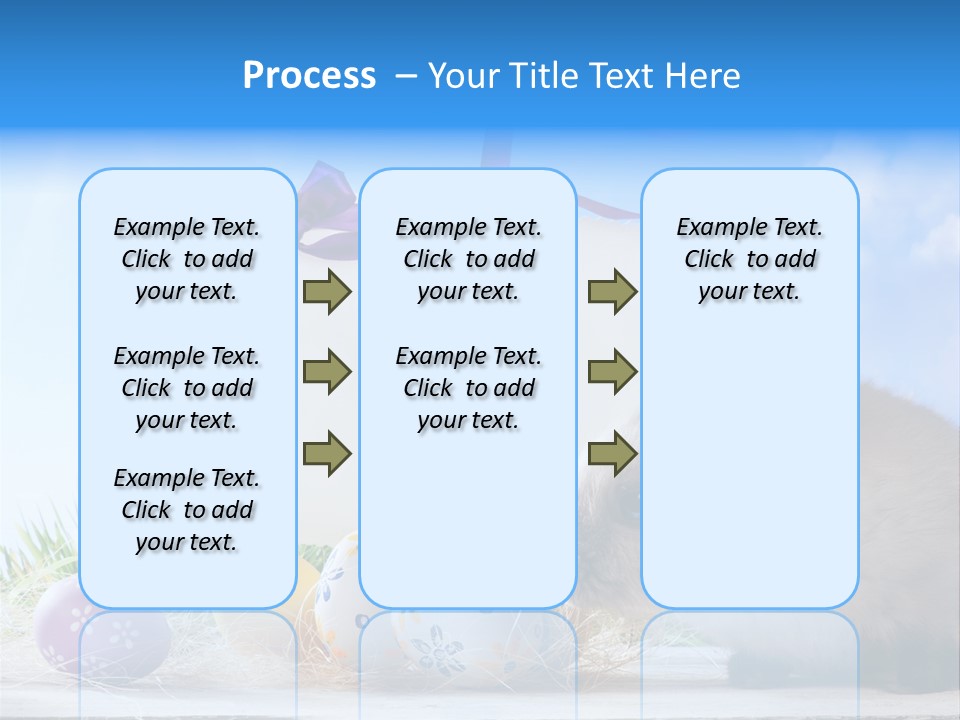 Happy Easter Card Grass PowerPoint Template