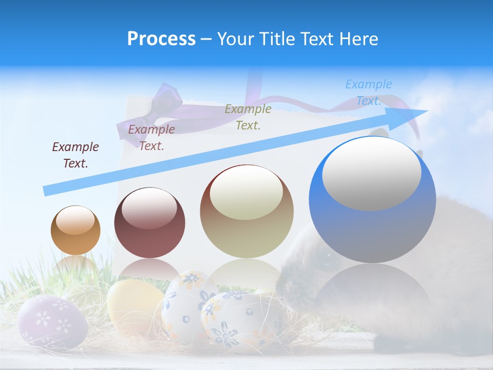 Happy Easter Card Grass PowerPoint Template