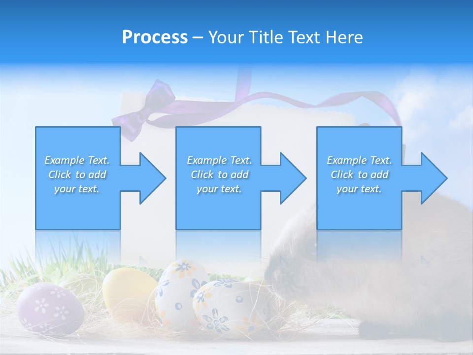 Happy Easter Card Grass PowerPoint Template