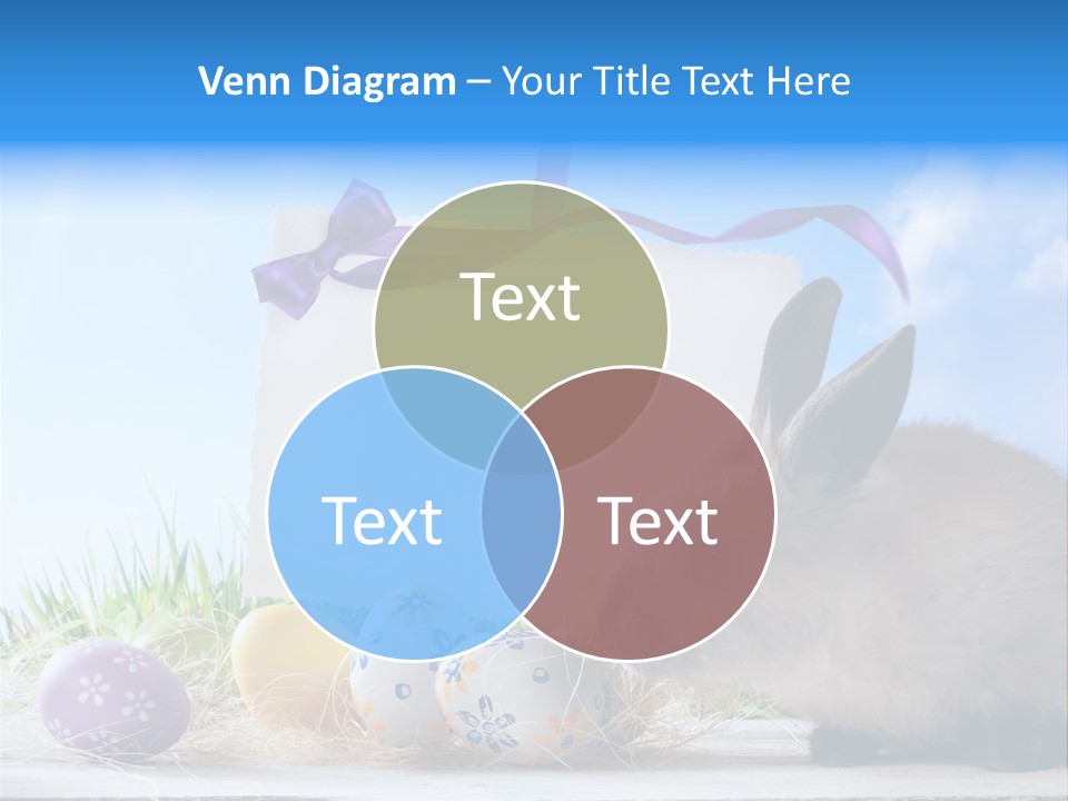 Happy Easter Card Grass PowerPoint Template
