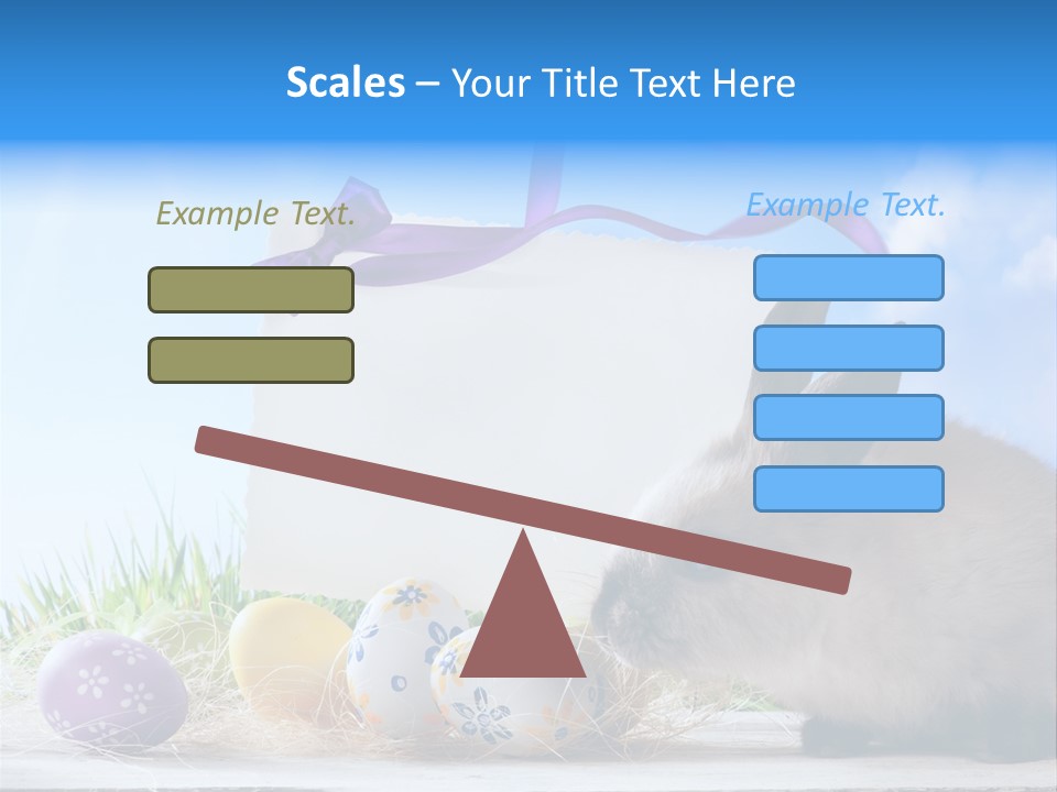 Happy Easter Card Grass PowerPoint Template