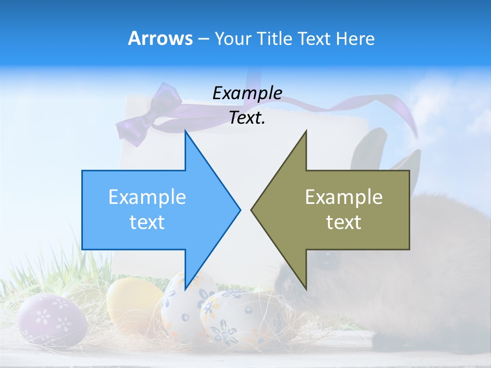 Happy Easter Card Grass PowerPoint Template