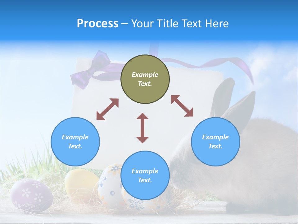 Happy Easter Card Grass PowerPoint Template