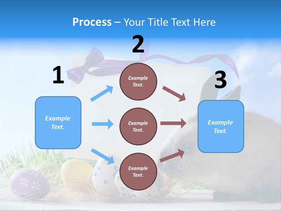 Happy Easter Card Grass PowerPoint Template