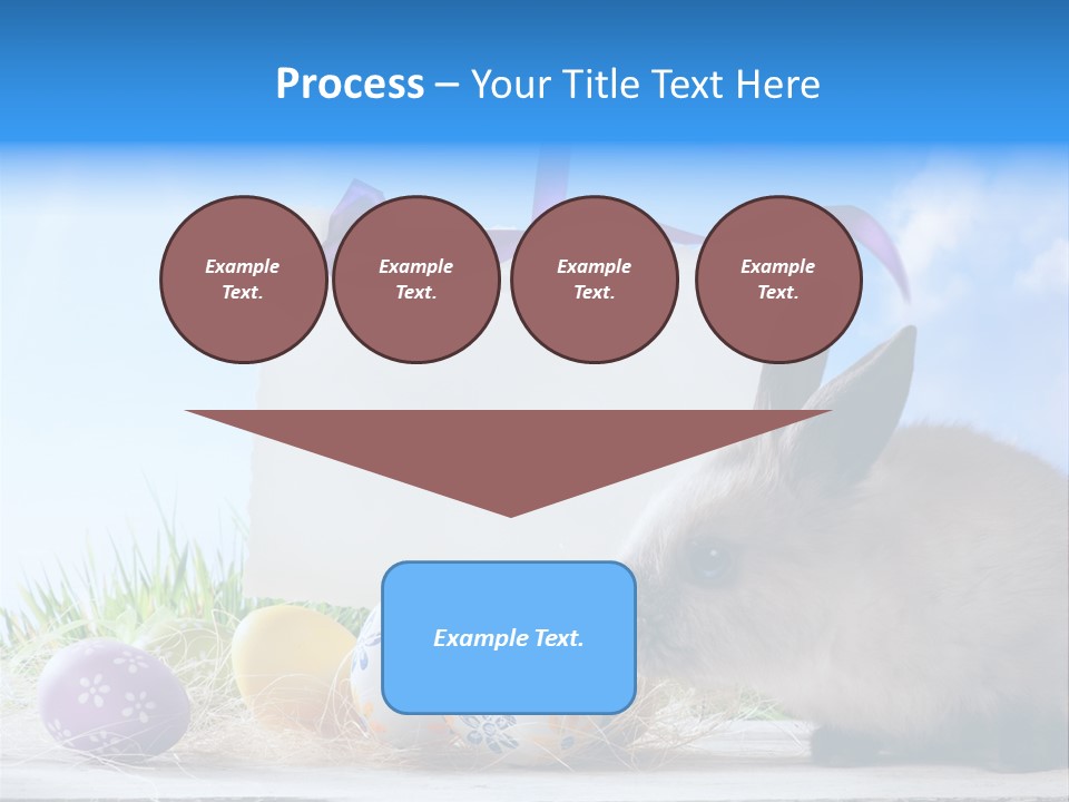 Happy Easter Card Grass PowerPoint Template